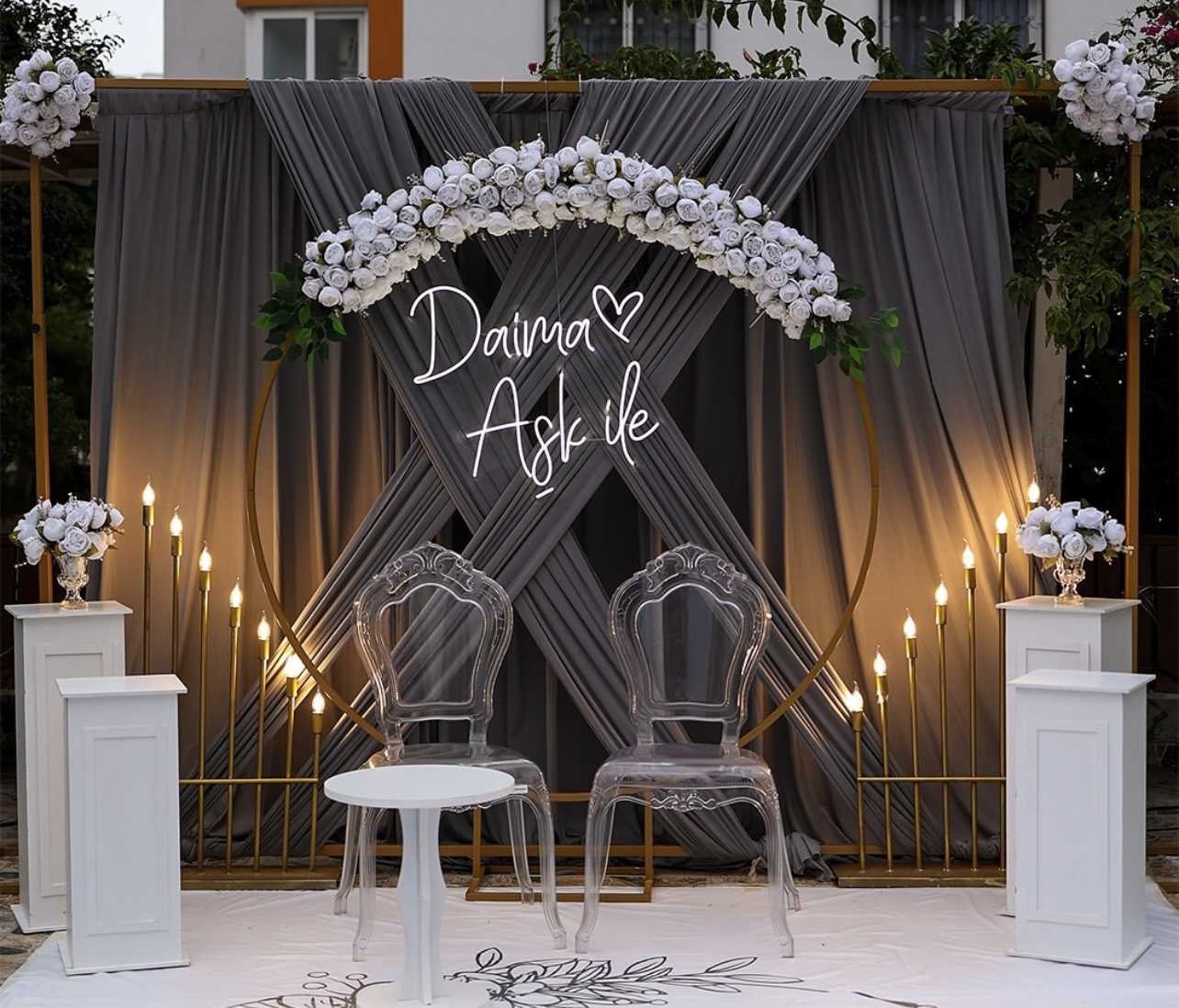 Mackas Events | Mersin Organizasyon | Nişan - Doğum Günü - Doğum Odası - Bride - Evlilik Teklifi - Açılış - Süsleme