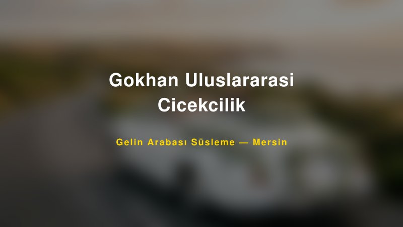 Gokhan Uluslararasi Cicekcilik Mersin Gelin Arabası Süsleme